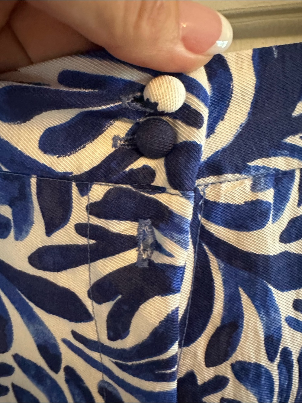 NWT Jules & Leopold Blue & White Botanical Print Midi Skirt XL | Pockets - Picture 9 of 15
